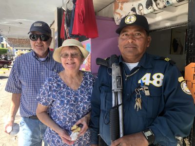 Slindes with armed guard in El Salvador